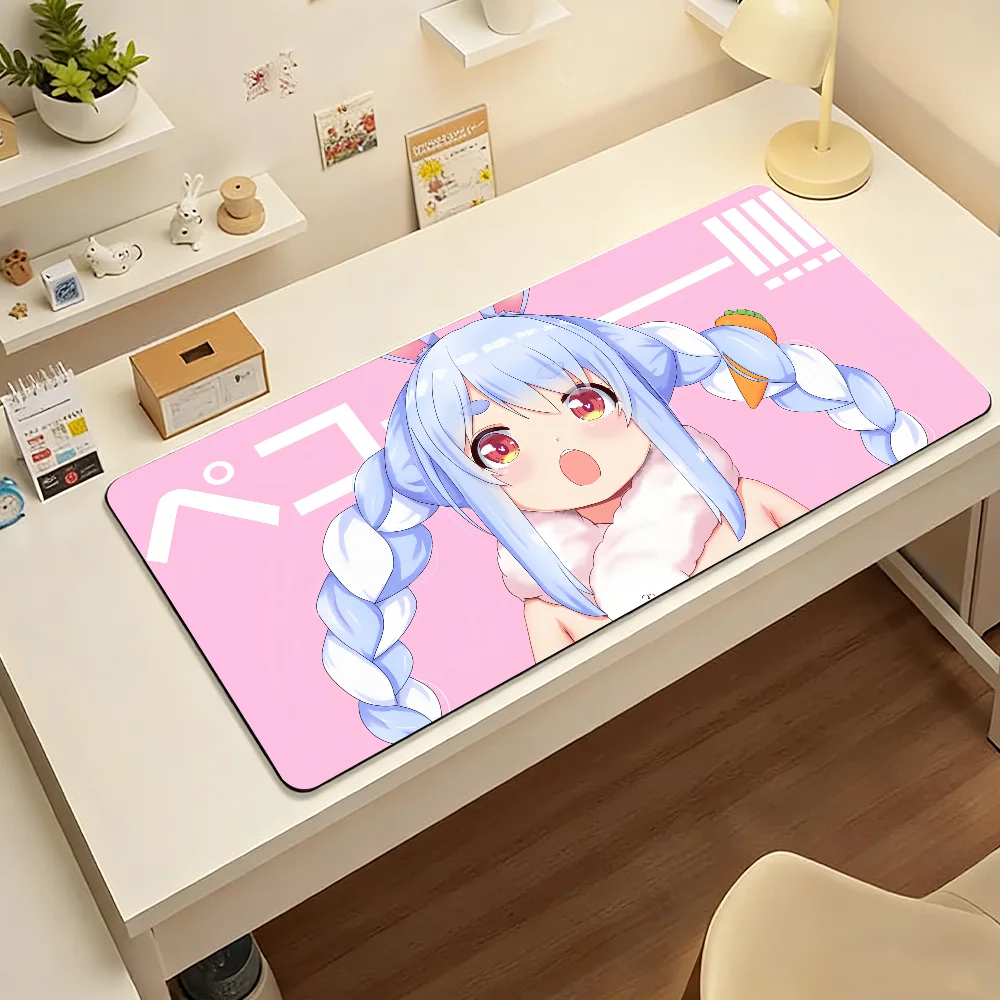 CIFBUY Hololive Usada Pekora Large Desk Mat Rubber Non‑Slip Mousepad for Computer Laptop Gamer Decor