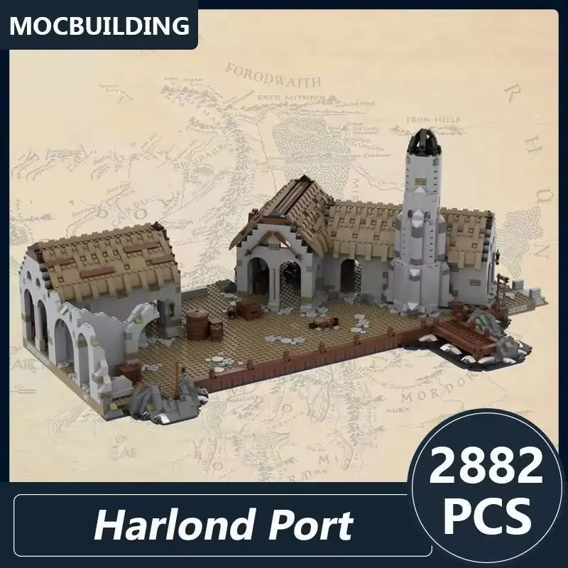 

Harlond Port Model Moc Building Blocks Diy Assembled Bricks Architecture Creative Display Toys Collection Birthday Gifts 2882PCS