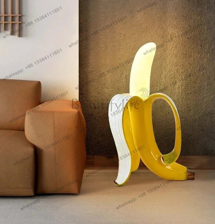 

Fruit sculpture floor ornaments decorative lamp home design living room creative fiberglass luminous