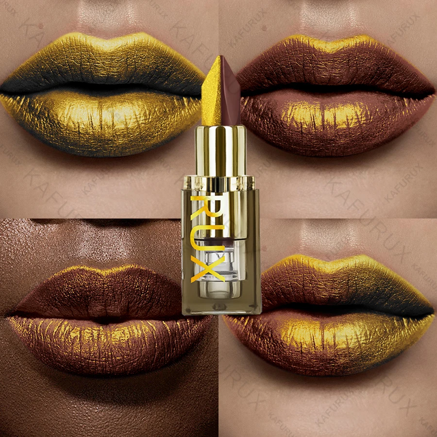 11 Farben, zweifarbiger Lippenstift, Lila, Schwarz, Glitzer, matt, 1 Stück, Lippenstifte, Make-up, einfach zu verwenden, Lippentönung, Make-up, Geschenke, Rot, Schwarz, Kosmetik – Detail 13