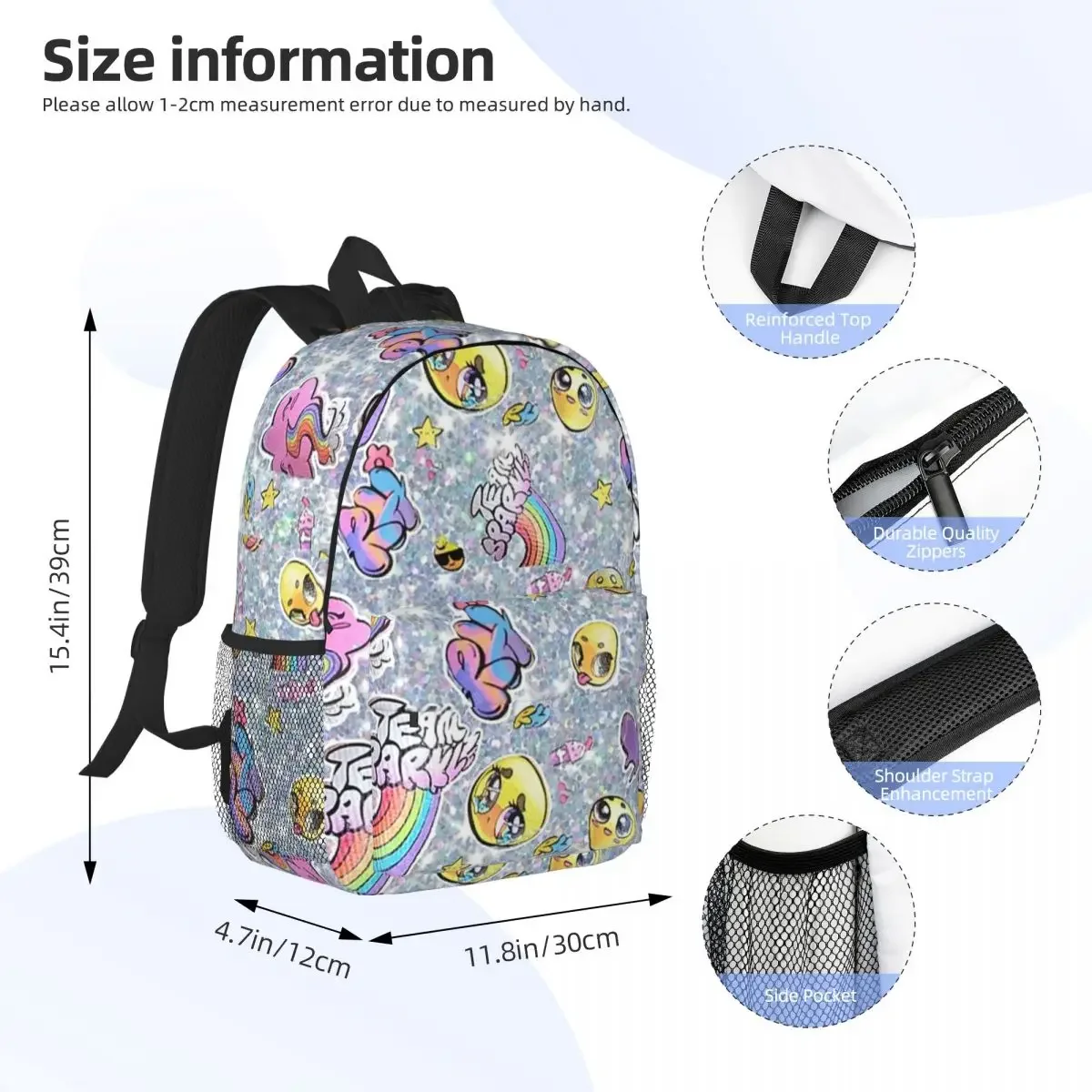 Rainbow High Winter Break Sunny Madison Print Backpack Boy Girl Bookbag Casual Students School Bags Travel Rucksack Shoulder Bag