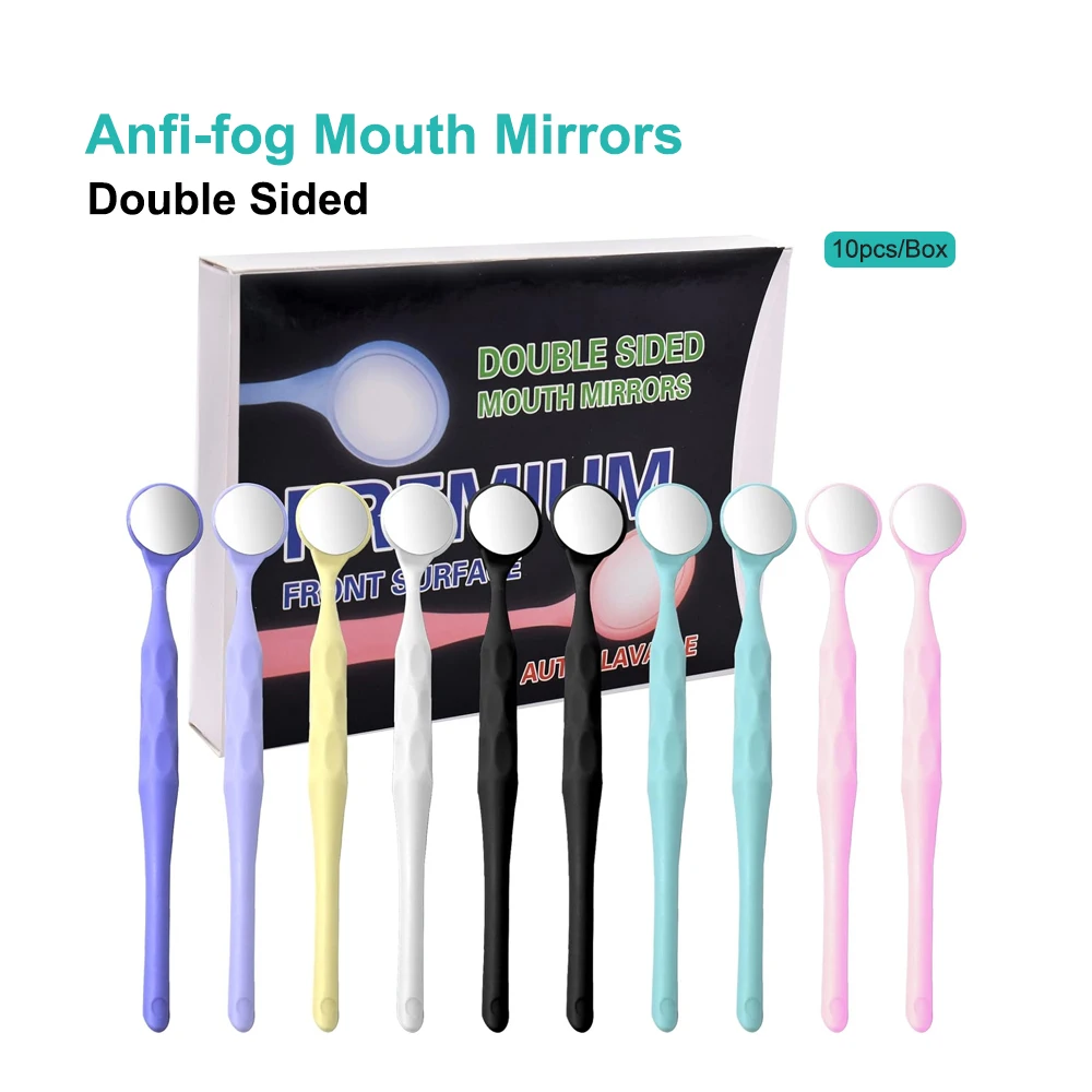 

10pcs Dental Double-sided Oral Mirror Oral Examination Mirrors Autoclavable Stainless Steel Lens Dentistry Tool Accessories