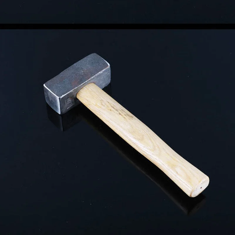 Wooden Handle Hammer, Heavy Stoning Hammer, Masonry Square Hammer, Forged Steel Masonry Hammer Construction