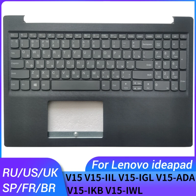 

For Lenovo ideapad V15-IIL V15-IGL V15-ADA V15-IKB V15-IWL Russian/US/UK/French/Spanish/Brazil laptop keyboard palmrest upper