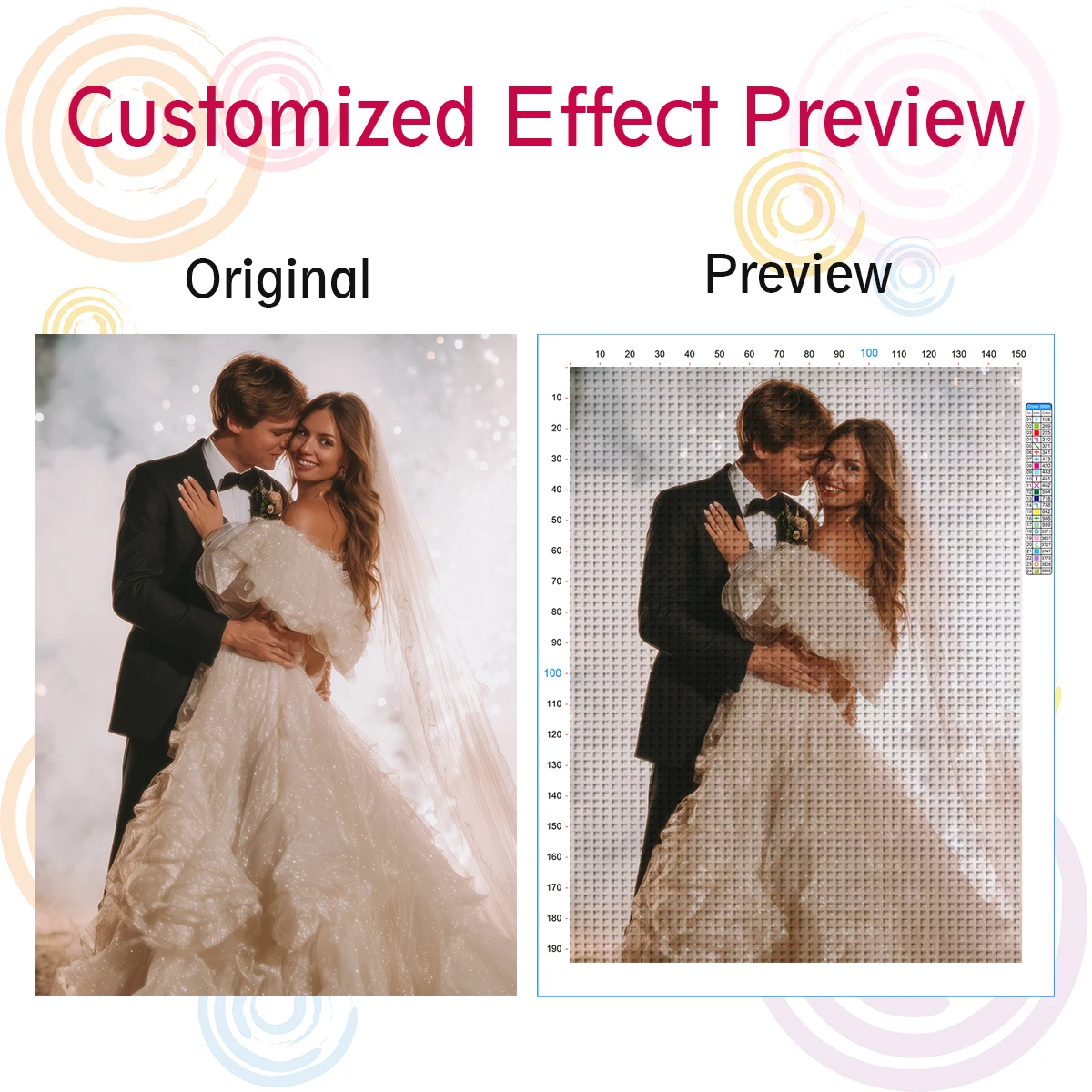 

Наборы для вышивки крестом на заказ, 11CT/14CT, хлопковая/шелковая нить для рисования, подарочный набор на Новый год «сделай сам», счет, напечатанный на Canva