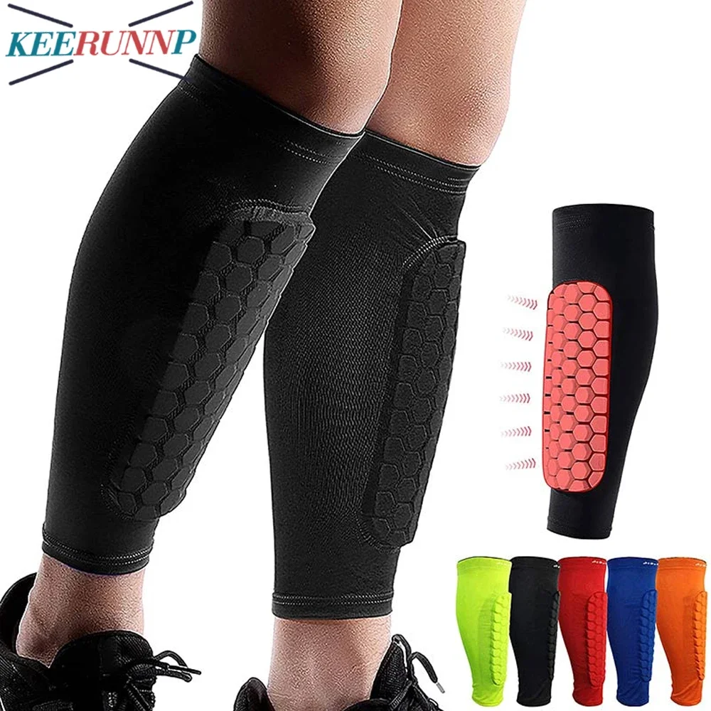 

1PCS Soccer Shin Guard Shin Pads for Kids Youth Adult,Calf Compression Sleeve with Honeycomb Pads,Support for Shin Splint Boxing