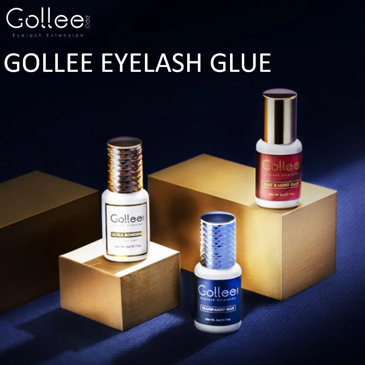 Gollee No Burn No Odor No Irritation Eyelashes Extension Glue 1-2s Fast Drying 7-8 Weeks False Lash Adhesives Supplies Makeup