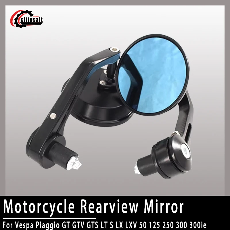 

Motorcycle Handlebar Rear View For Vespa Piaggio GT GTV GTS LT S LX LXV 50 125 250 300 300ie Accessories Aluminum 360°