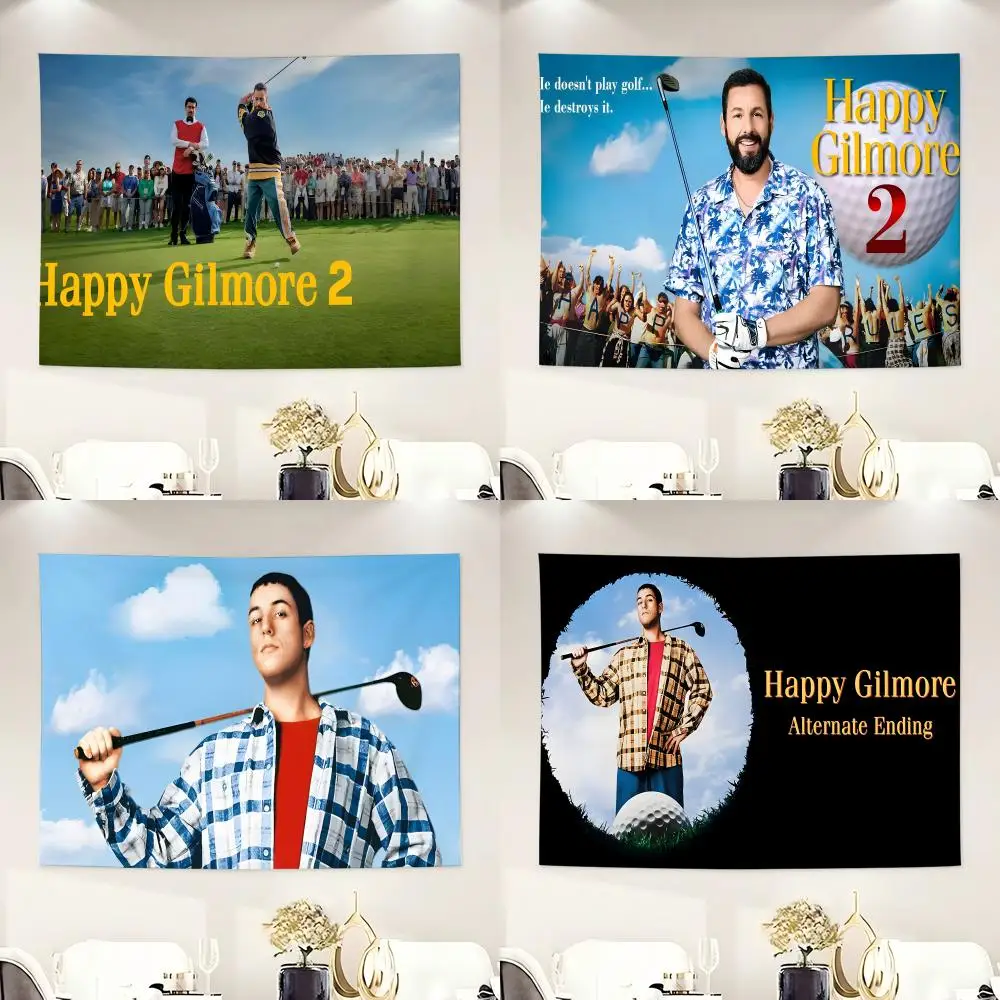 Fun Trendy Casual H-happy gilmore icons Tapestry Soft Lightweight Wall Art Decor for Living Home Room Bedroom