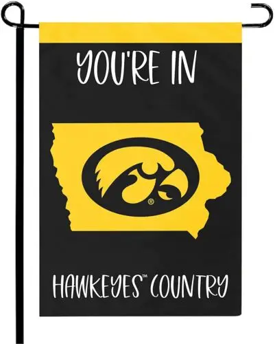 University of Iowa Hawkeyes Double Sided Garden Flag Banner 12x18 Inch...