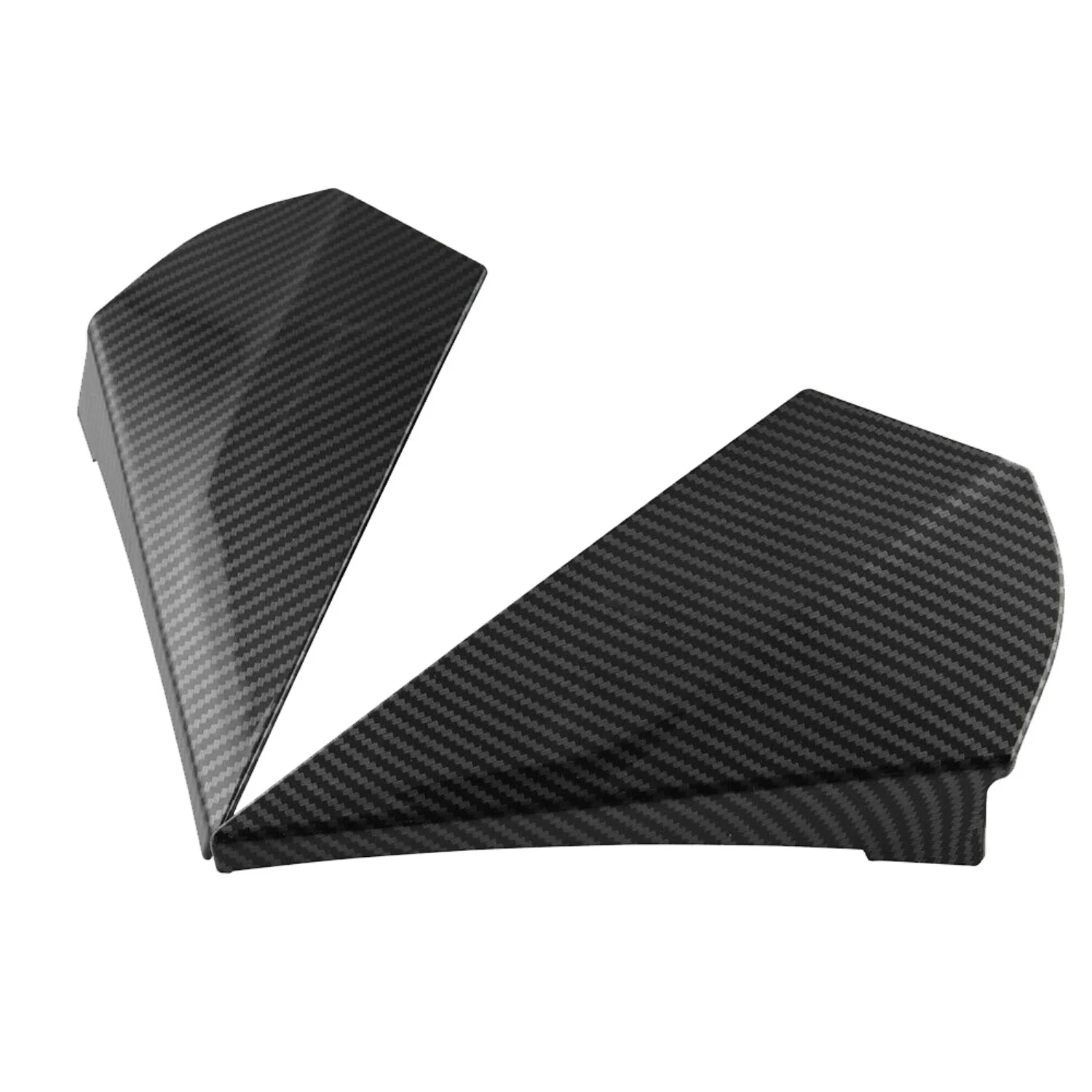 1Pair Carbon Fiber Style Rear Window Side Spoiler Wing Strip Protection Trim for 2016