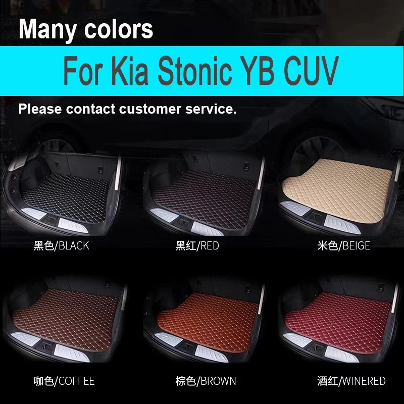 

Задние коврики в багажник автомобиля для Kia Stonic YB CUV 2017 ~ 2022 5-местный коврик в багажник, лоток, ковер, автомобильные аксессуары, интерьер