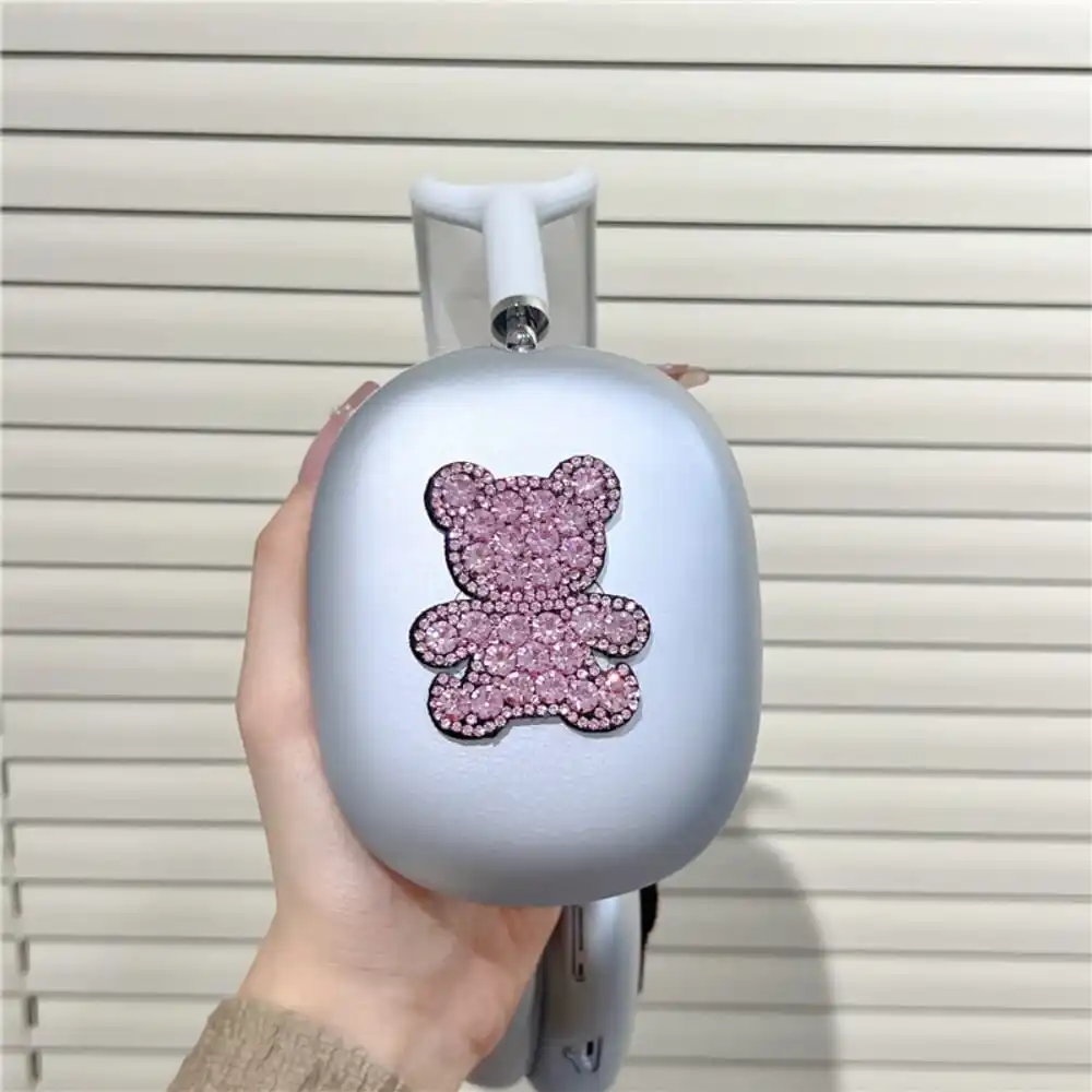 جراب واقي لسماعة كرتون لطيفة ، حفر فلاش ، دب ، ناعم ، شفاف ، مضاد للسقوط ، غطاء حماية لسماعات AirPods Max ، تخفيضات كبيرة