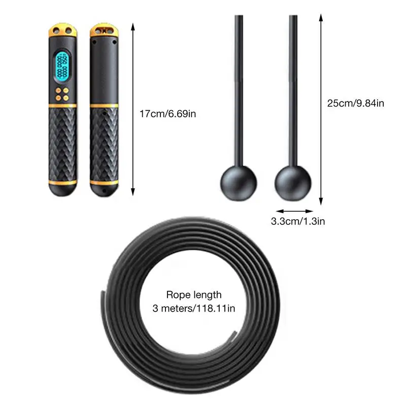 2 In 1 Multifun Speed Skipping Rope With Digital Counter Professional Ball Bearings Non-slip Handle Speed Rope Fitness Supplies