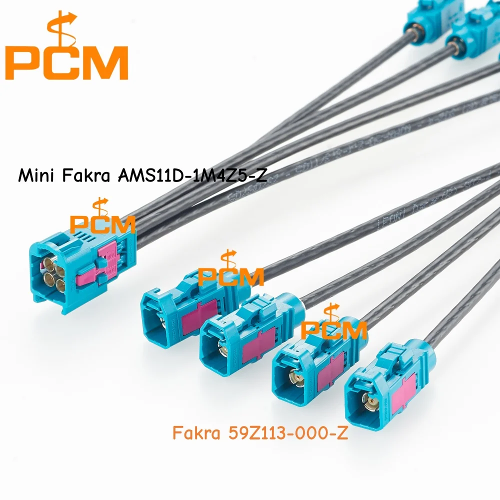 Rosenberger HFM Mini FAKRA 4 In 1 Plug AMS11D-1M4Z5-Z to 4x FAKRA Jack 59Z113-000-Z Z Code Automotive RF Cable for ADAS Camera