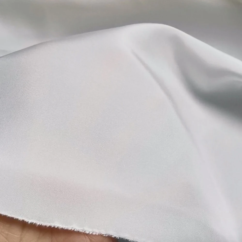 CISULI Silk Habotai Fabric 15 momme,Width 114cm/44inch,Luxury Shirt and Dress Cloth Material,Cool Breathable