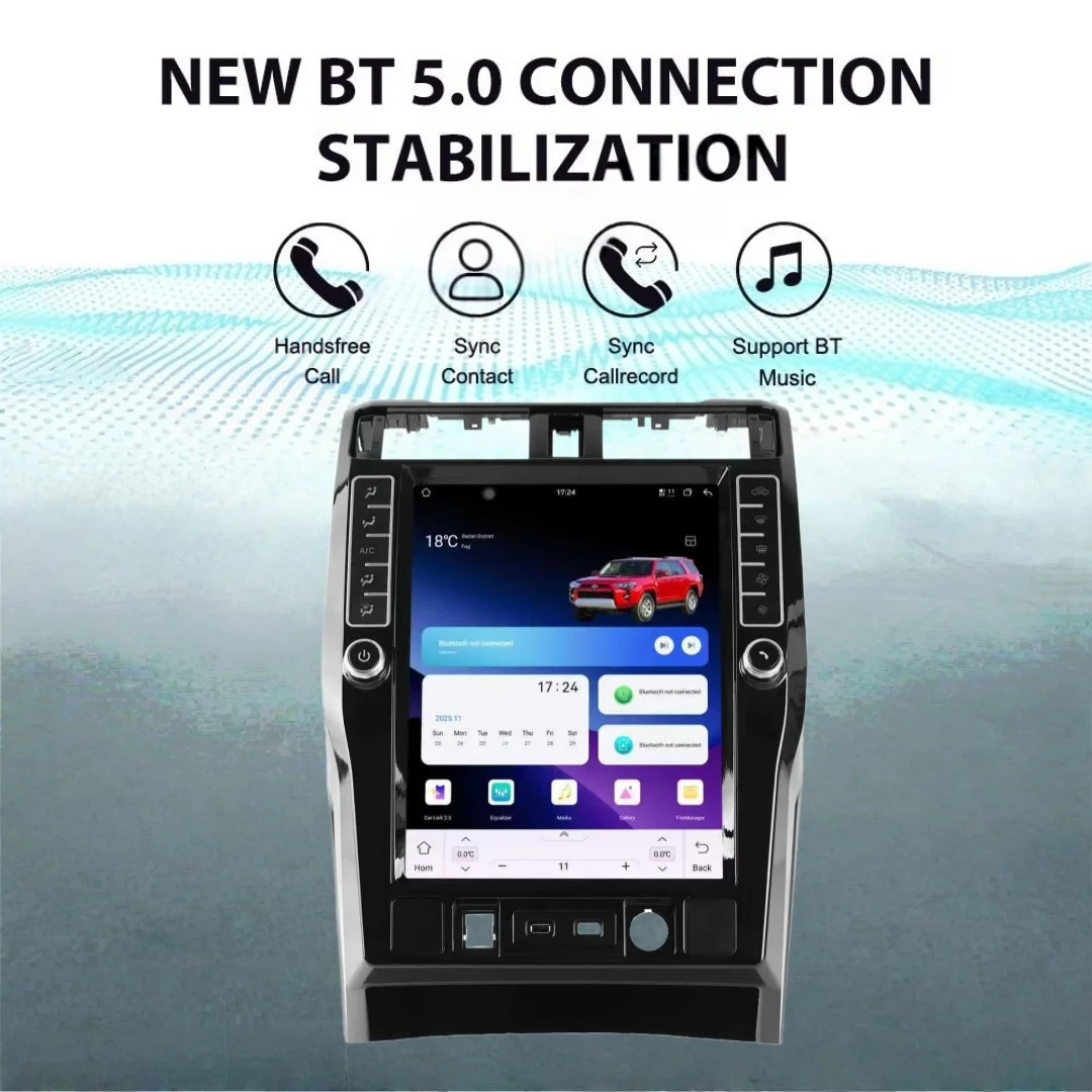 

16,2-дюймовый сенсорный ЖК-экран для Toyota 4Runner 2009-2023 CarPlay Android автомобильный радиоприемник мультимедийный плеер стерео GPS навигация авто
