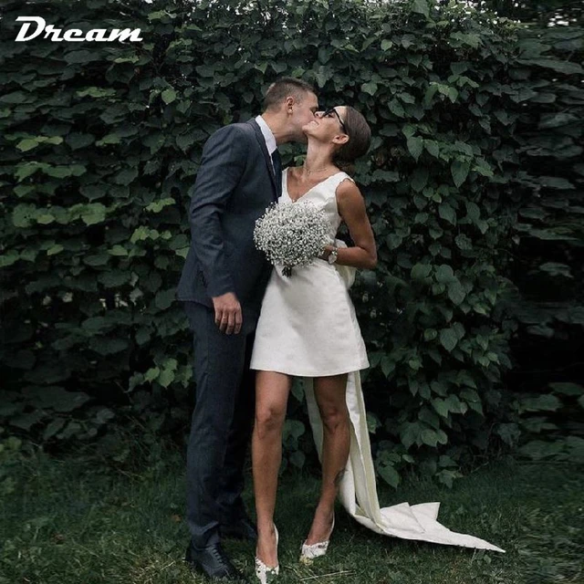 Short knee length wedding dresses shop