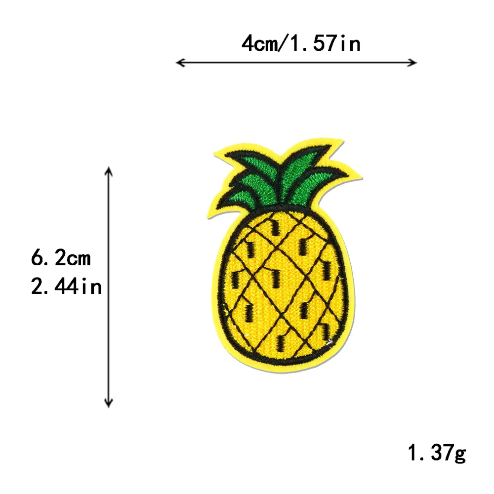 1-częściowe kreskówki śliczne naszywki ananasowe DIY żelazko na plakietce do szycia owoców aplikacje hurtownia odzieży Logo