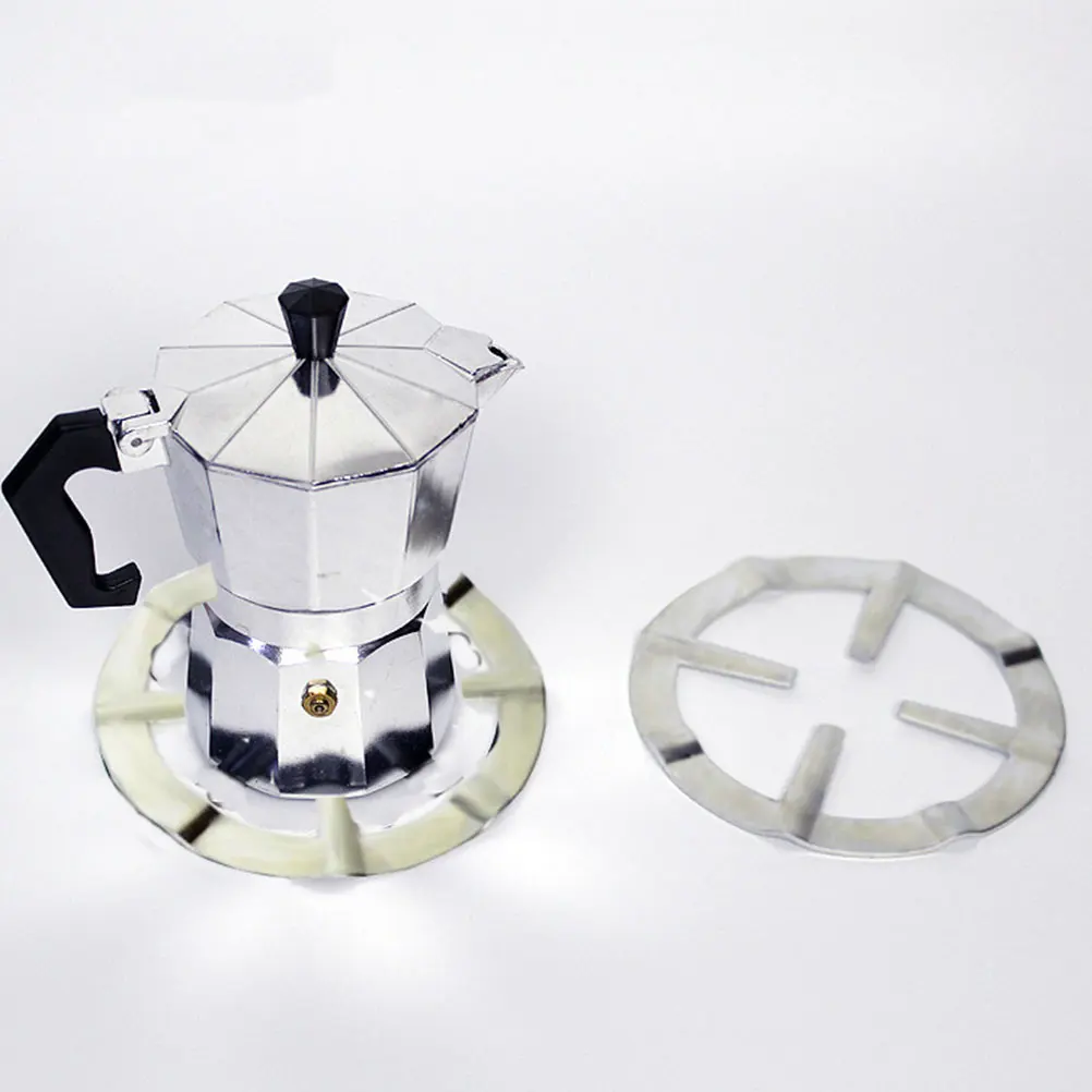 

2pcs Gas Hob Rack Iron Sturdy Heat Resistant Coffee Pot Holder Pot Stand Burner Grate Skid Proof Easy Clean For Home