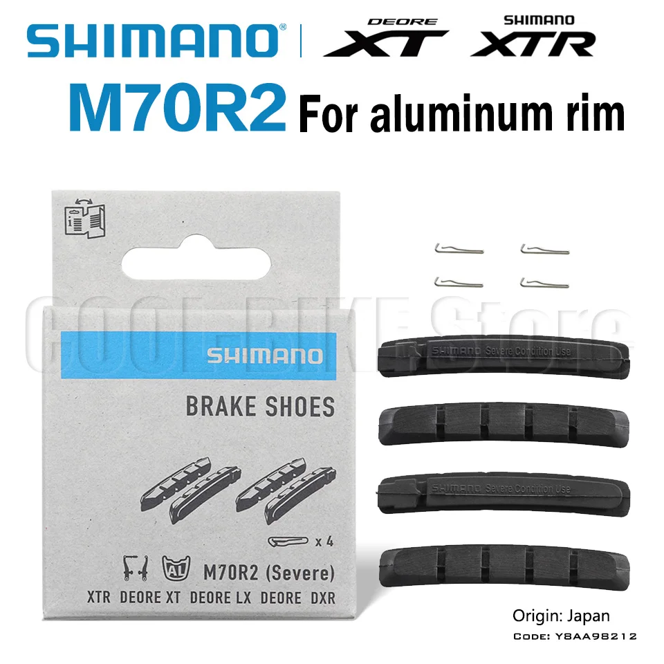 SHIMANO M70R2 Cartridge Brake Pads V Brake Friction Wheel Brake For Mountain Bicycle Compatible With M970 M960 M951 T4000