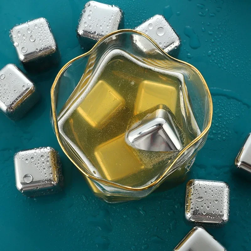 Stainless Steel Food Grade Frozen Ice Cubes, Metal Ice Particles, Long-Lasting Freezing, Reusable, Clean And Hygienic