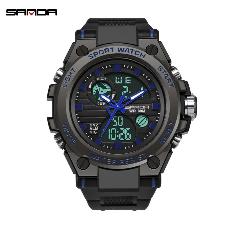 Free Shipping OUTLETSSanda Sports Watch Male Student Junior High School Outdoor Waterproof Special Forces Cool Tactical Youth Lu