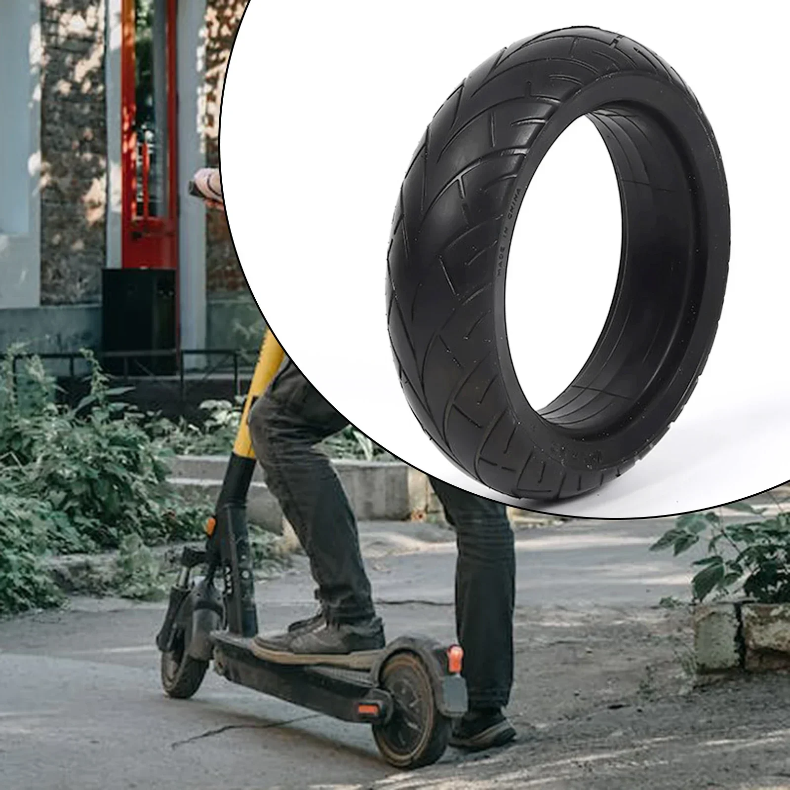 

Package Content Brightness Scooter 10 Inch Tire Electric Skateboard Tire Easy To Install High Grip Puncture-resistant