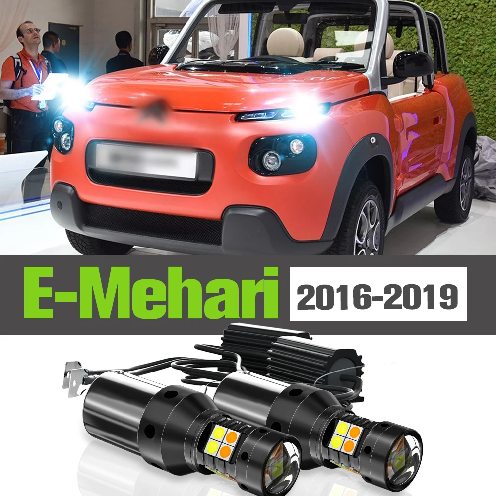 

2x LED Dual Mode Turn Signal+Daytime Running Light DRL Accessories Lamp For Citroen E-Mehari 2016-2019 2017 2018