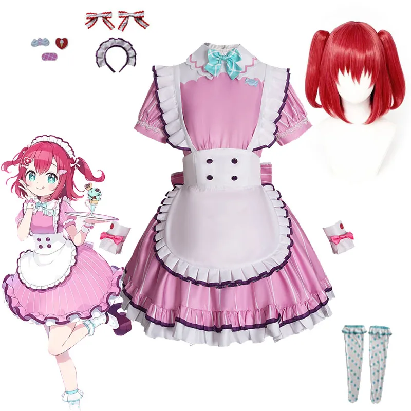 

LoveLive! Руби Куросава Косплей Платье Горничной Aqours AiScReam Сценический Костюм Аниме Руби Косплей Парики Хэллоуин Идол Девушка Одеваются