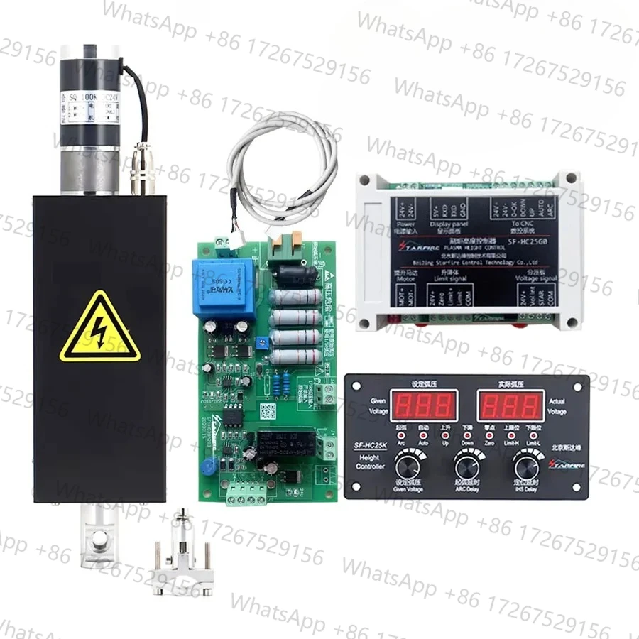 THC plasma cutting machine kit YKB-100 DC24V+cutting torch height controller SF-HC25K CNC plasma Z-axis lifter
