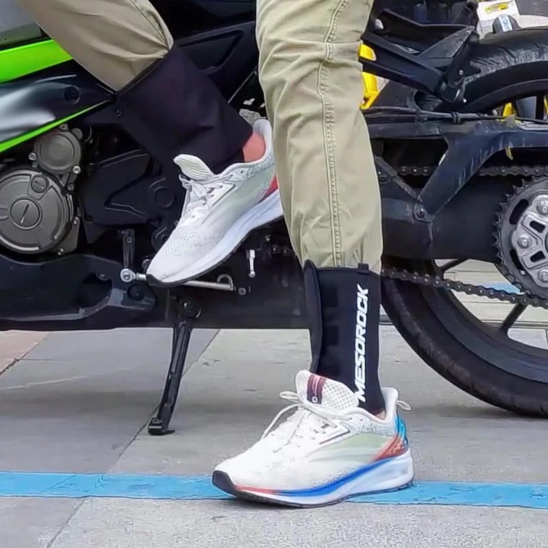 

1pair Windproof Ankle Protector For Motorcycle Riding Outdoor Skiing Cold Weather Warm Leg Covers Plus Velvet Thermal Support