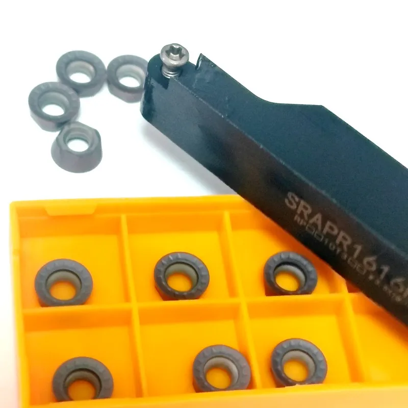 

12pcs CNC Lathe Tool Set SRAPR1616H10 Holder with 10pcs Golden Milling Inserts for Precision Metal Turning CNC Machining M14