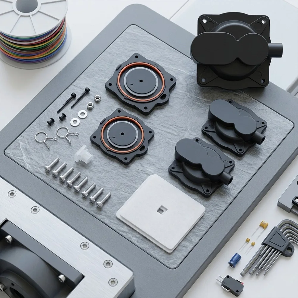 Professional replacement kit for hp 80 for hp 60 Aerator HP800110, comes with 8 screws, 2 air filters and 1 white switch