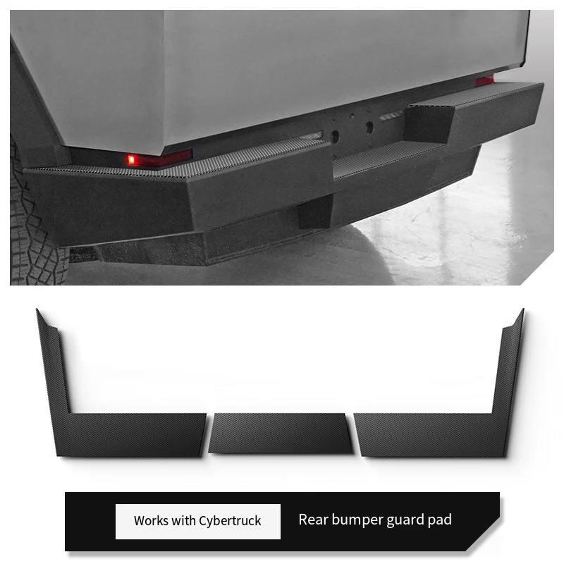 For Tesla Cybertruck 2024 Rear Bumper Tailgate Protection Mat Trunk Cover Anti-dirty Pad Trim Car Rear Trunk  TPE Protective Pad