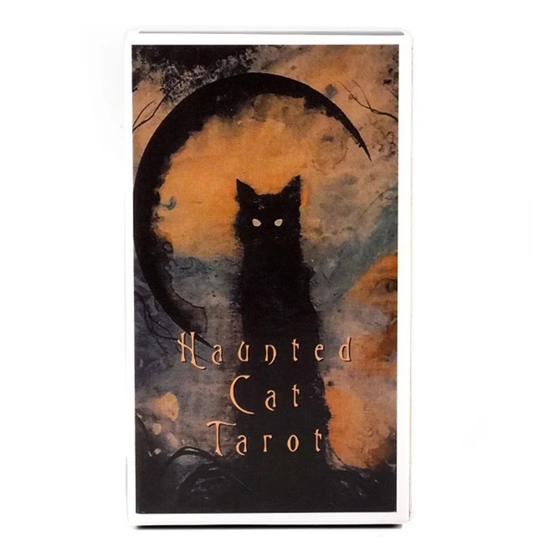 Haunted Cat Tarot Deck Black Cat Fearless Family Oracle Card Board Games Playing Card Family Party Entertainment Game Cards