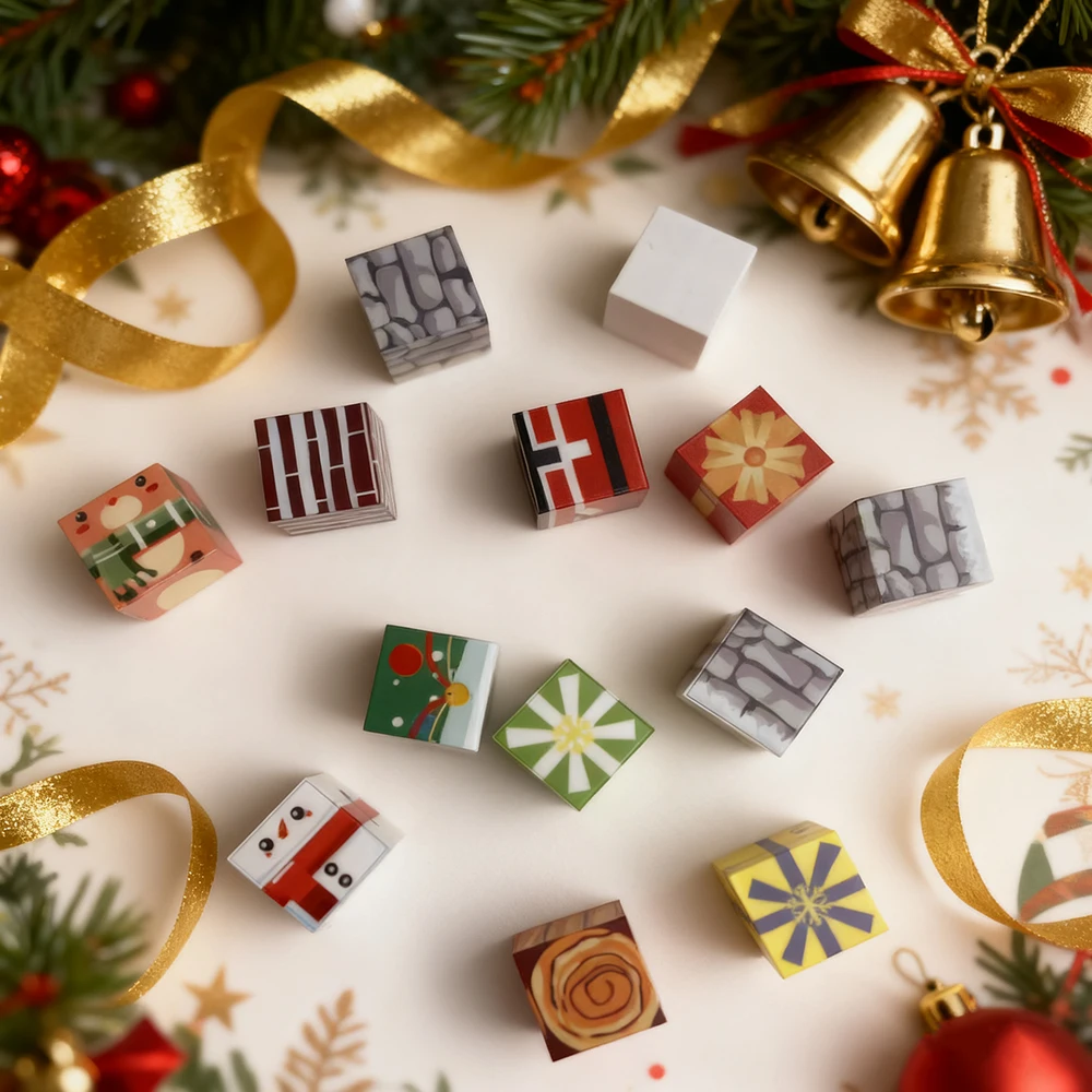 الإبداعية 300 قطعة مكعبات عيد الميلاد المغناطيسية الأسرة متعة اللبنات التعليمية DIY بها بنفسك التراص لعبة البناء هدية للأطفال