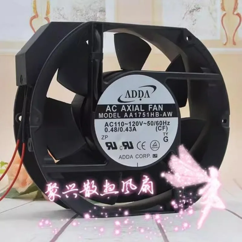 

C for ADDA AA1751HB-AW AC110-120V 0.48/0.43A 17251 High Airflow Axial Cooling Fan