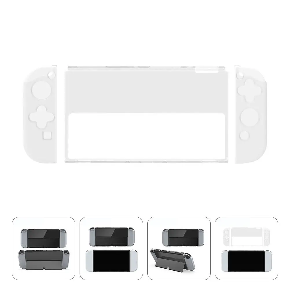 

1 комплект защитных чехлов для консоли Switch из твердого ПК и ТПУ материала, точная резка, защитный корпус, совместим с контроллером Switch OLED.