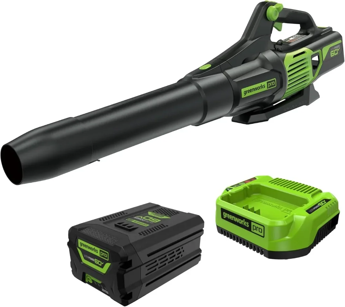 

Greenworks 60V 610 CFM Cordless Leaf Blower, 2.5 Ah Battery and Rapid Charger