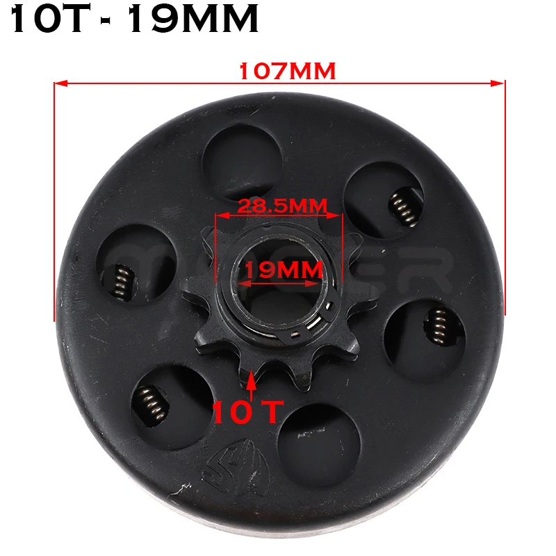 19Mm 20Mm 10 T Centrifugaal Automatische Koppeling 3/4 "10 Tand 420 Ketting Voor Go Kart Fun Atv karting Minibike Motor Onderdelen