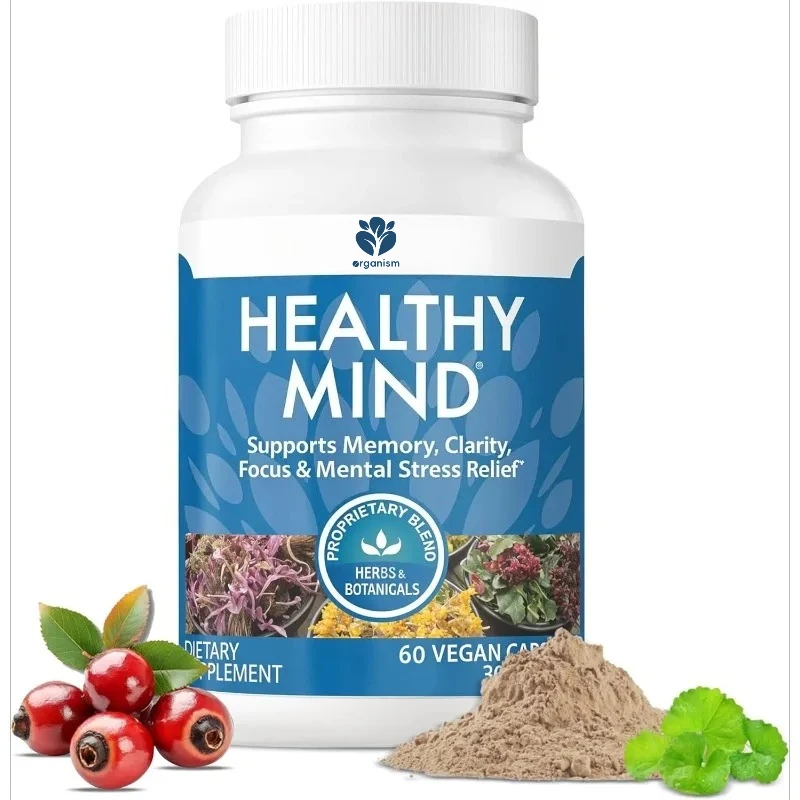 

Healthy mind - Ginkgo biloba leaves Ginseng Rhodiola rosea Portulaca oleracea Centella asiatica Green tea -60 capsules