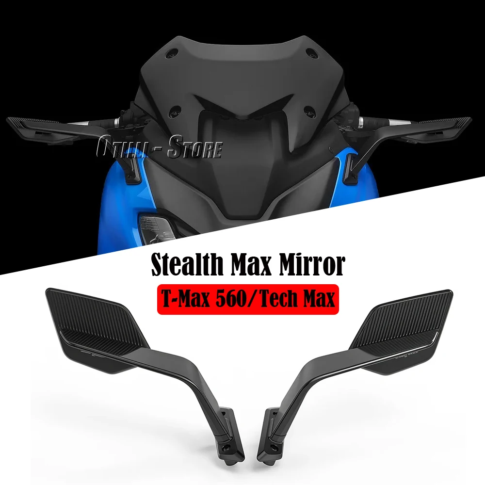 

Stealth Winglets Side Mirror For Yamaha T-Max 560 Tech Max T-MAX560 2022-2024 Motorcycle Rearview Mirror With Wind Deflector