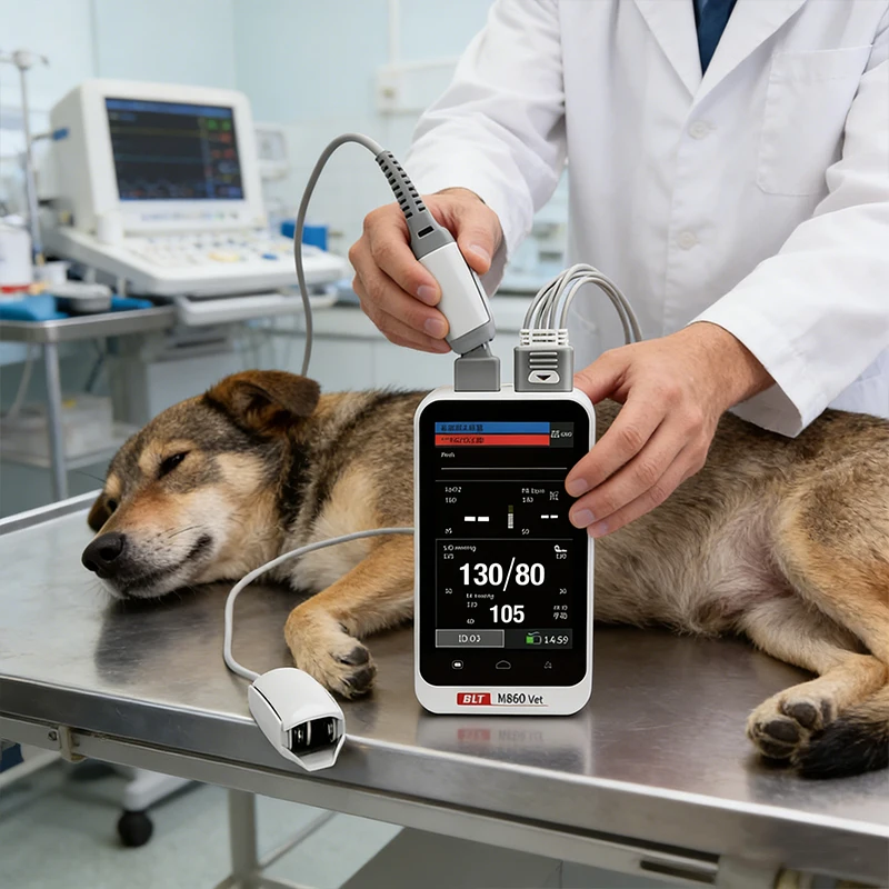 Veterinary Pulse Oximeter a Portable Device for Monitoring Blood Oxygen Saturation and Pulse Rate in Dogs, Cats and Farm Animals