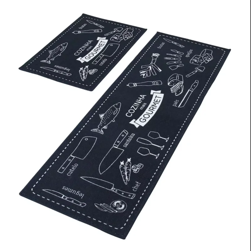 

Впитывающий кухонный напольный коврик, прямоугольный бытовой противоскользящий коврик для ног, декор для спальни, ковер, коврик для входной двери, мягкий ковер, 2 шт./компл.