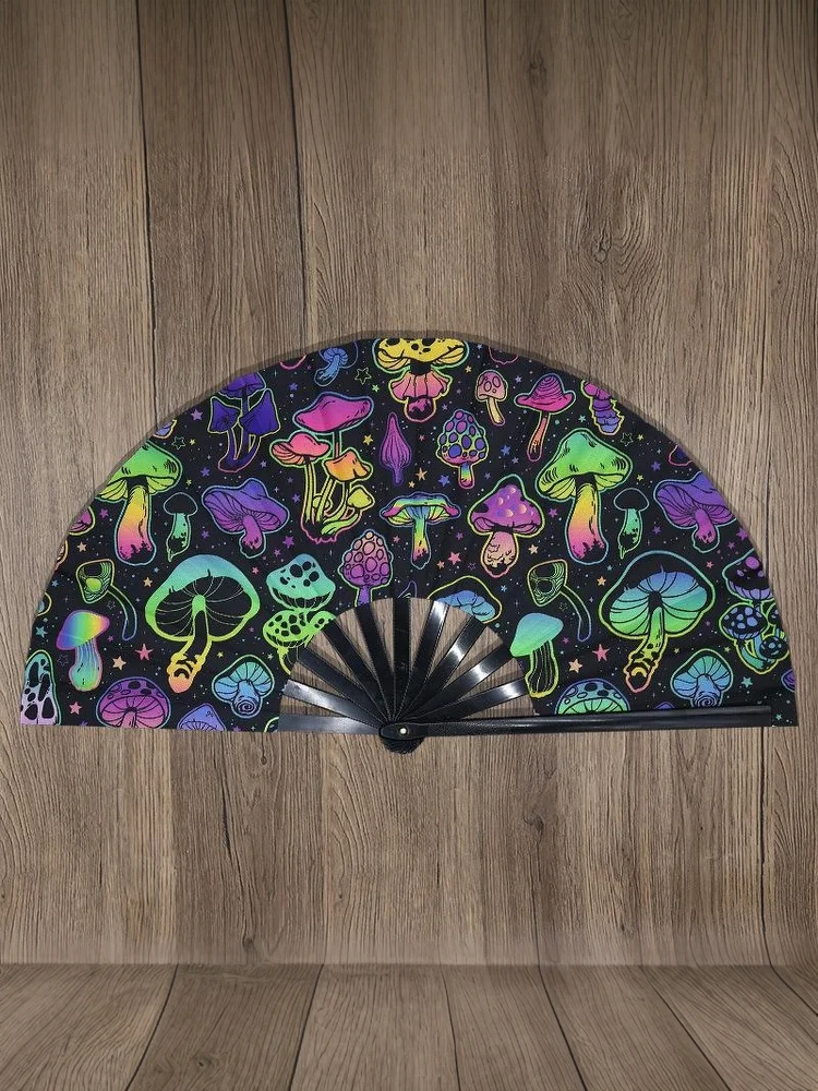 Éventail Fluorescent d'impression d'encre UV de ventilateur de Kung Fu ventilateur pliant d'os de bambou pour la fête de danse de Festival