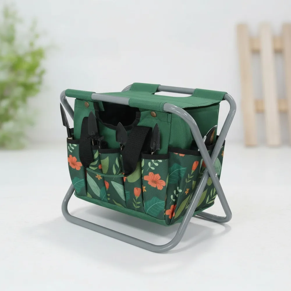

Foldable Garden Stool with Detachable Storage Bag, Portable Gardening Chair for Outdoor Fishing Camping Adults