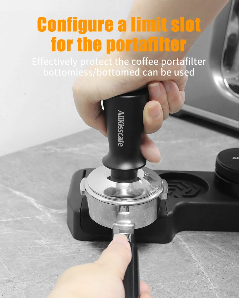 Kaffee Tamping Station Siebträger Halter Puck Bildschirm Rack ABS Für 51MM 54MM 58MM Delonghi Lelit Espresso Zubehör barista Werkzeug – Detail 2