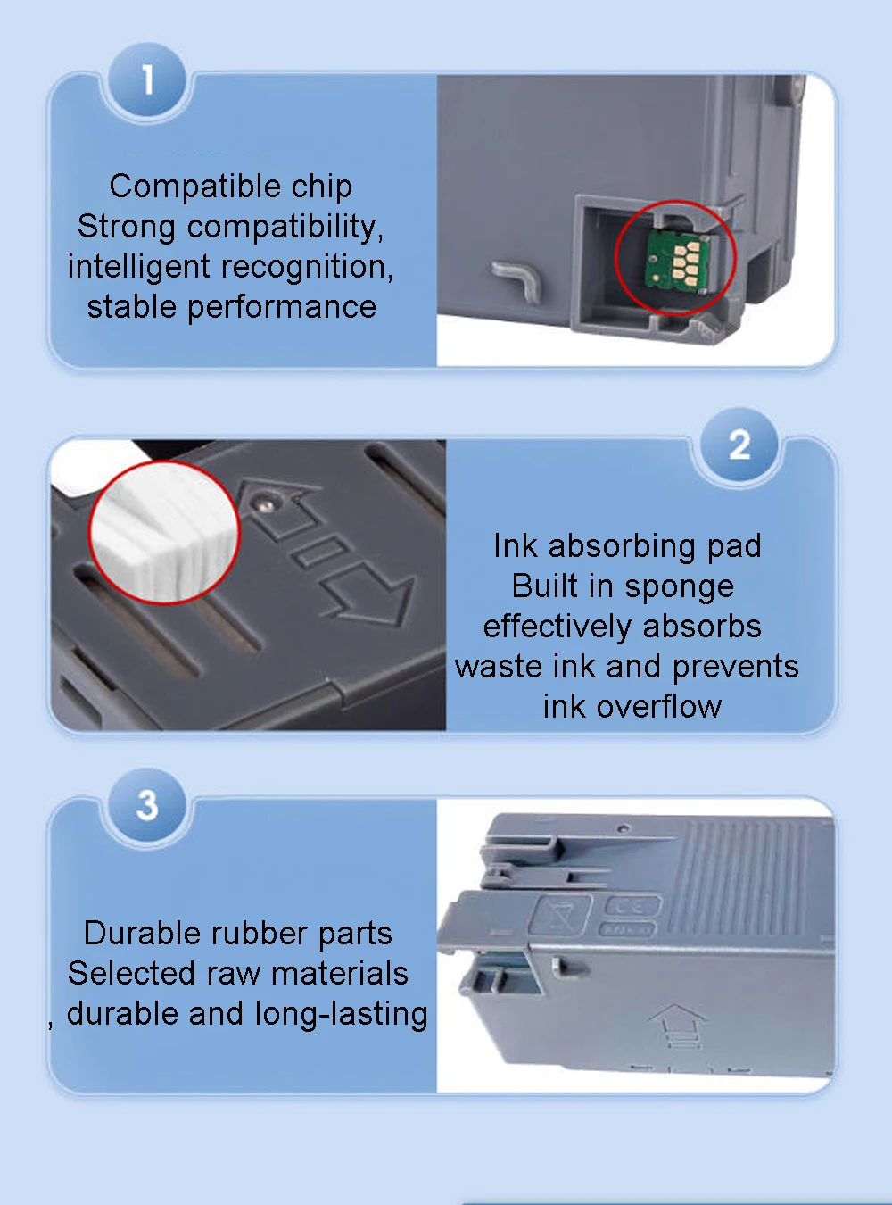 C9345 Wartungsbox mit Chip für Epson L15150 L15180 L15160 L6550 L6570 L6580 WorkForce 7820 WF-7840 L6558 ET-5800 ST-C8000