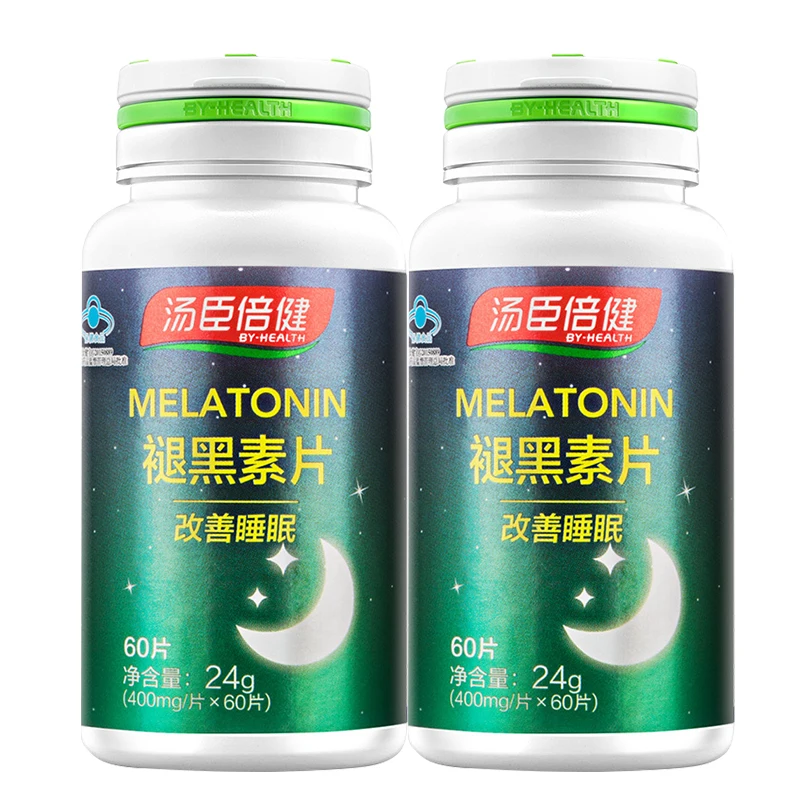 

Melatonin Tablets 400mg/tablet*60 Tablets/bottle*2 Bottle Package To Improve Sleep And Help Sleep Free Shipping